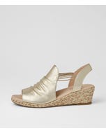 Hlensia Pale Gold Multi Rope Leather Espadrilles