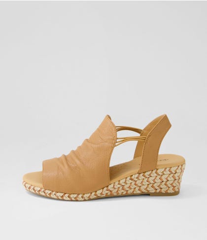 Hlensia Light Tan Multi Rope Leather Sandals