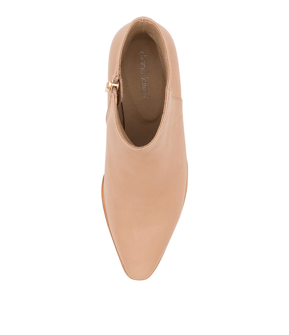 Loli Dark Nude Leather Ankle Boots Nh by Diana Ferrari | Shop ...