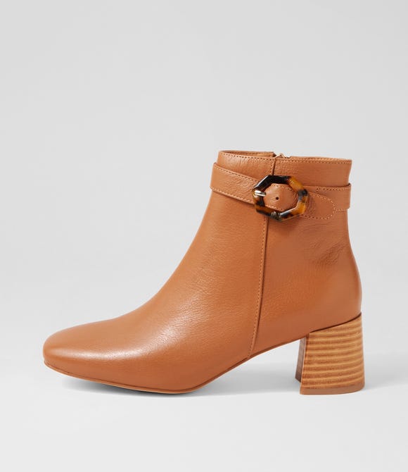 Cadeo Dark Tan Leather Ankle Boots