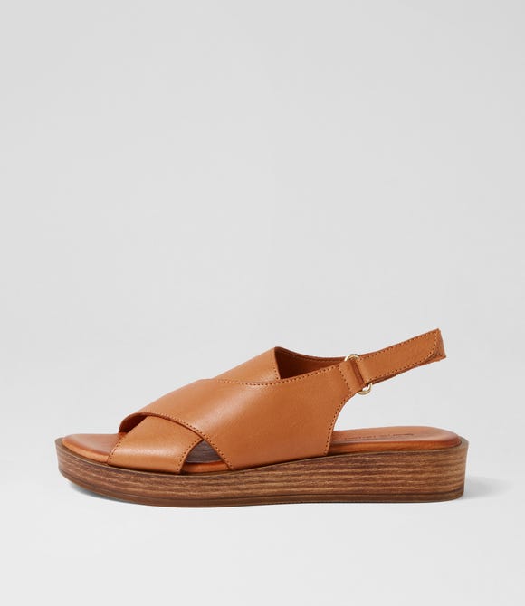 Anett Tan Leather Sandals