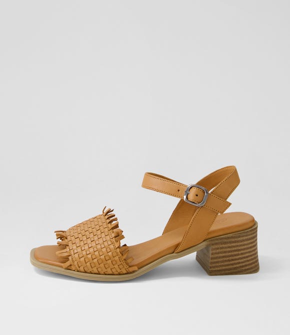 Shy Tan Leather Sandals