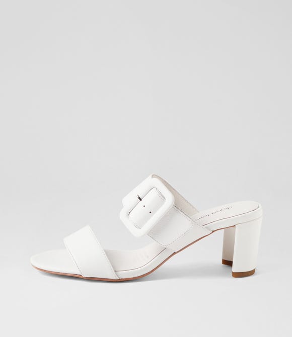 Feebies White Leather Sandals