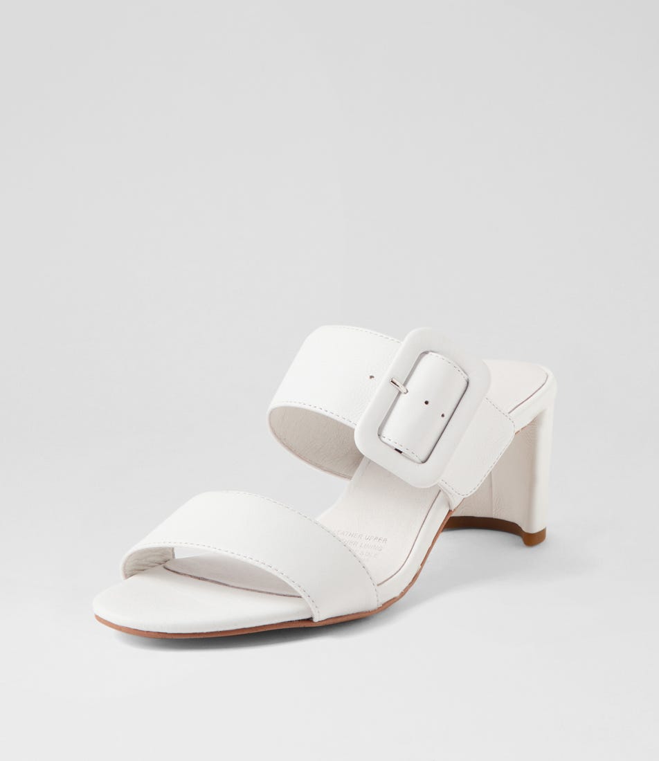 Feebies White Leather Sandals by Diana Ferrari | Shop Online