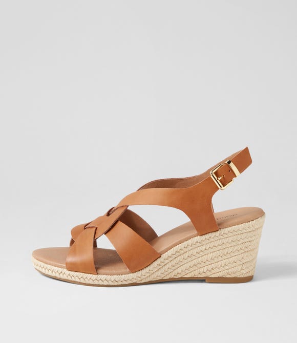 Jansome Tan Leather Sandals