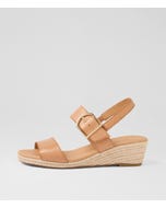 Hucy Dark Tan Leather Sandals