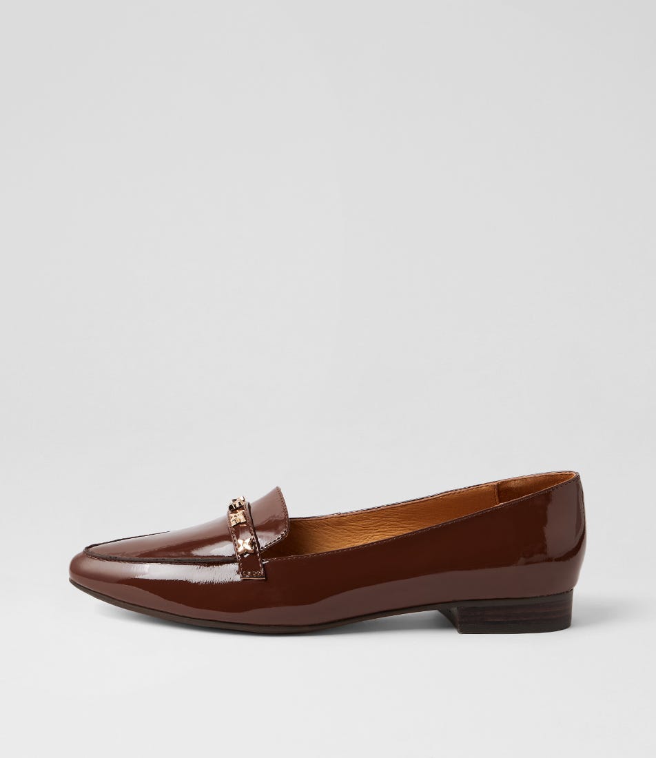 Dysin Choc Patent Leather Loafers