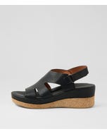 Carolinna Black Leather Sandals