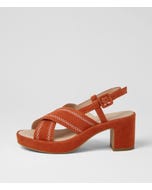Bynndi Rust Suede Sandals