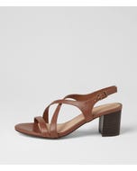 Geness Walnut Dark Brown Leather Sandals
