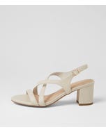 Geness Cream Leather Sandals