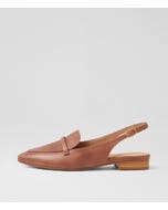 Dainer Coco Dark Natural Leather Flat Shoes