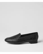 Tillis Black Leather Flat Shoes