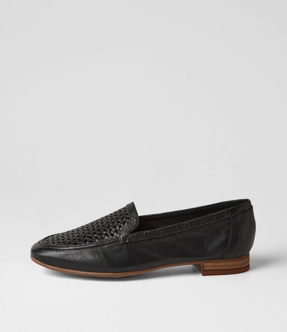 Tillis Black Natural Leather Flat Shoes