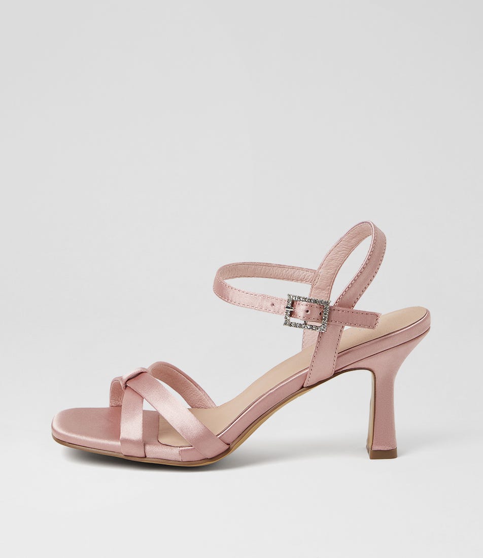 Triste Rose Satin Sandals