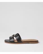Simle Black Leather Sandals