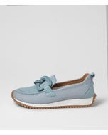 Darta Denim Mesh Leather Loafers
