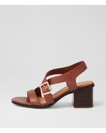 Acola Walnut Dark Brown Leather Sandals