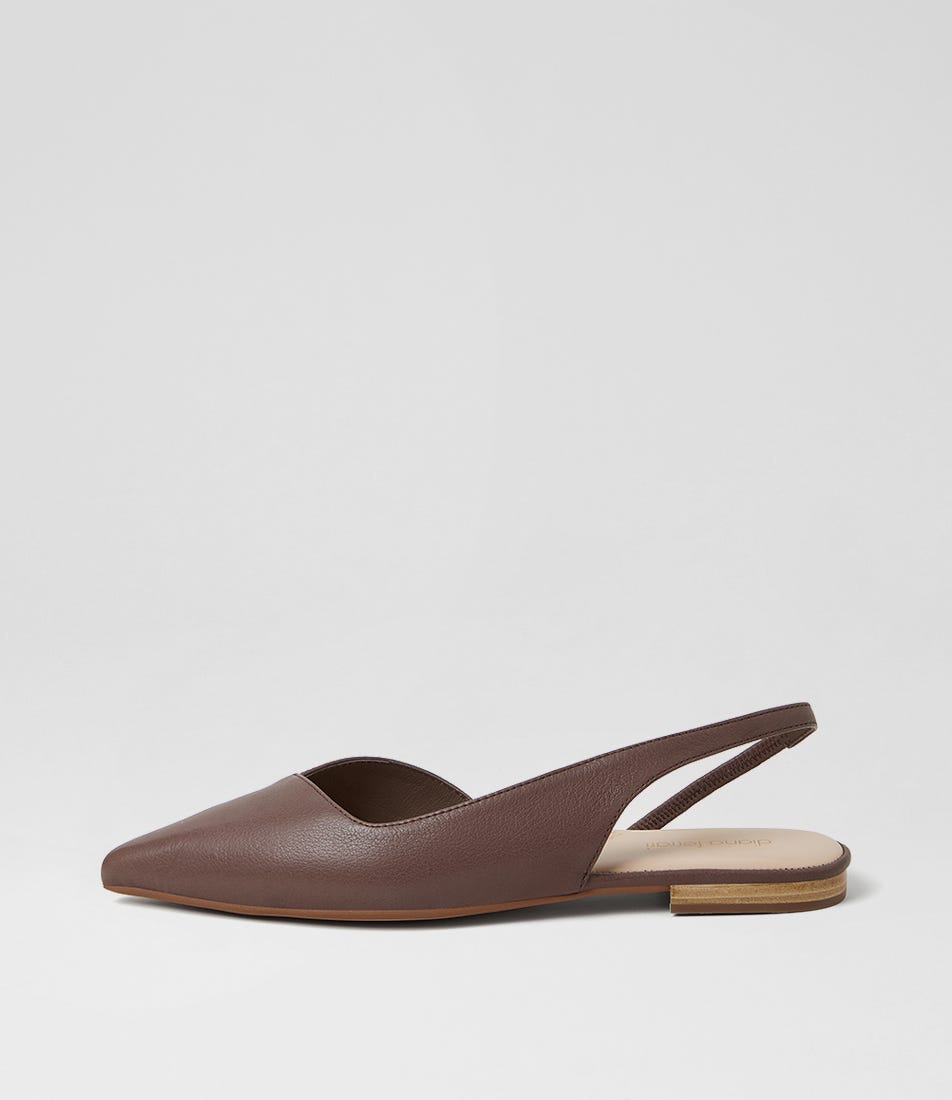Aspel Mocca Leather Slingbacks