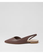 Aspel Mocca Leather Slingbacks