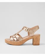 Billas Champagne Cork Leather Sandals