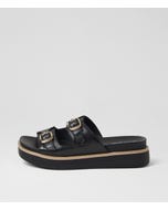 Branton Black Leather Sandals