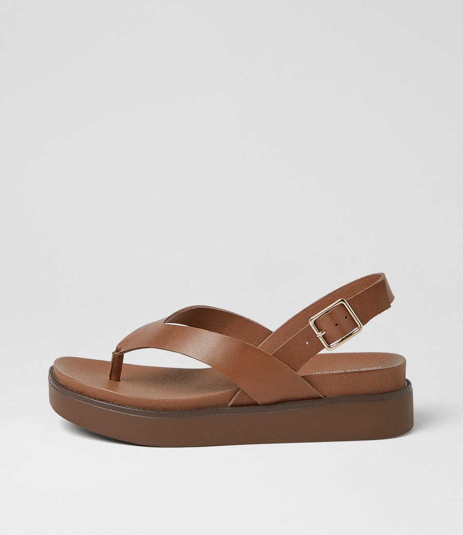 Bexta Walnut Leather Sandals