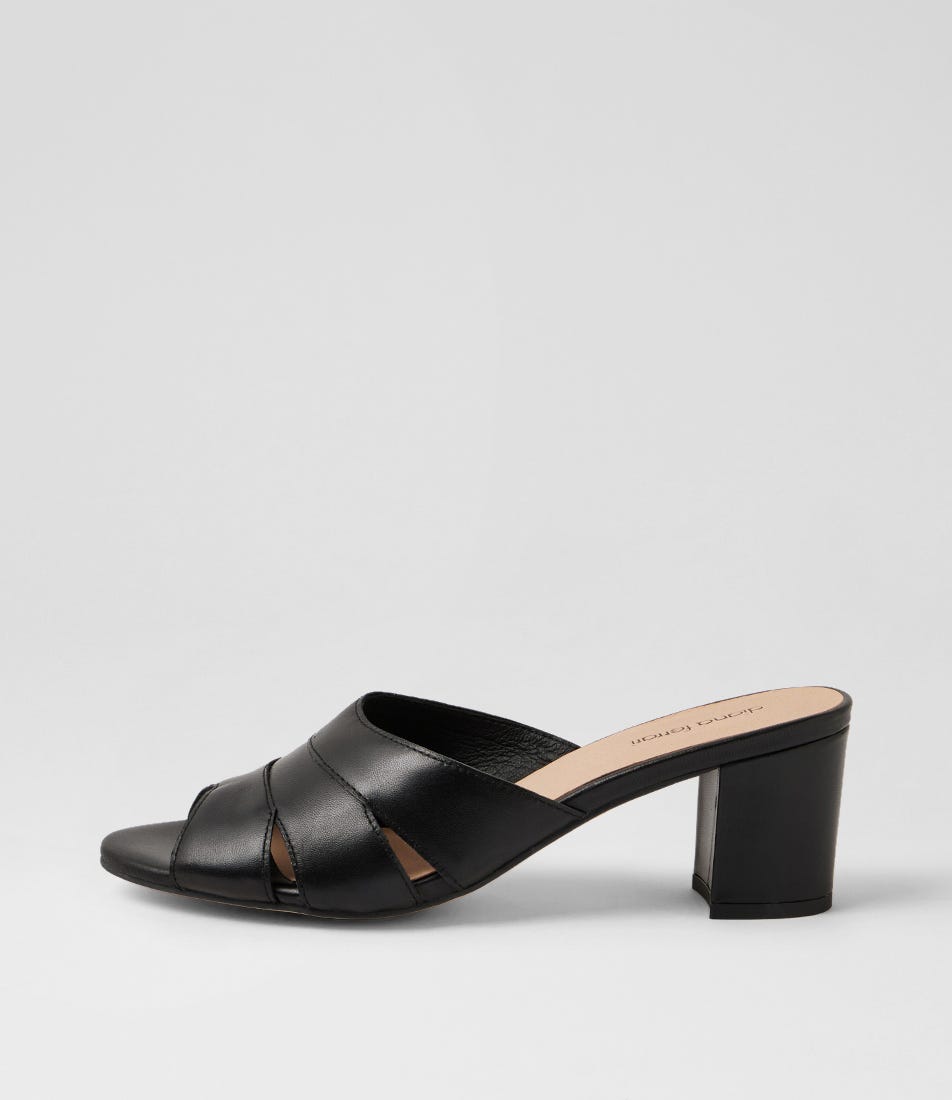 Gripsa Black Leather Sandals