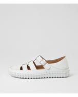 Jolcie White Leather Sandals