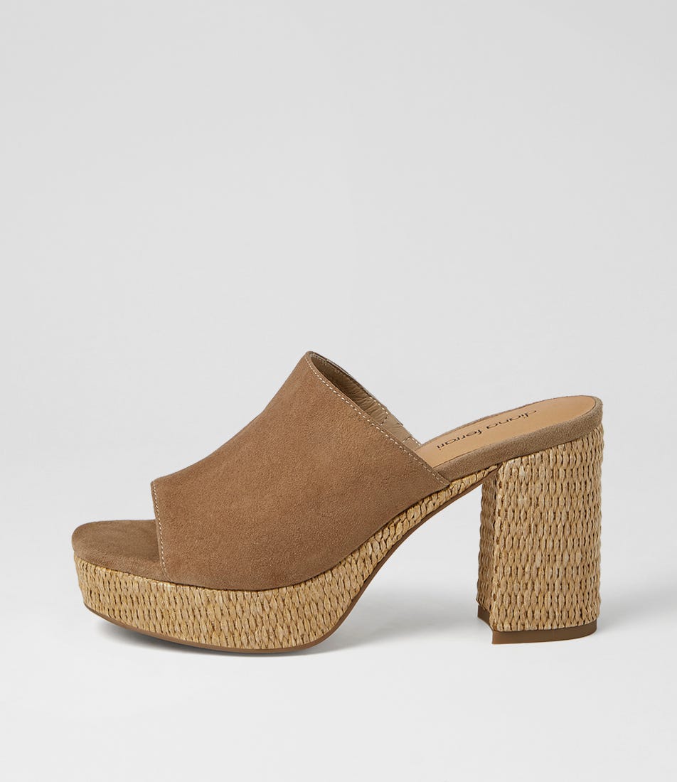Litto Light Choc Natural Suede Sandals