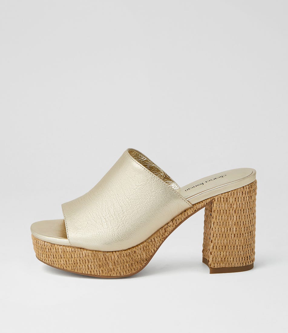 Litto Pale Gold Natural Leather Sandals