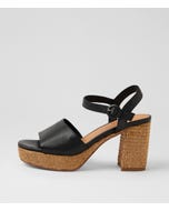 Lable Black Natural Leather Sandals