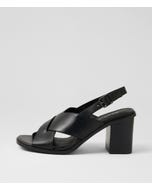 Nesba Black Leather Sandals