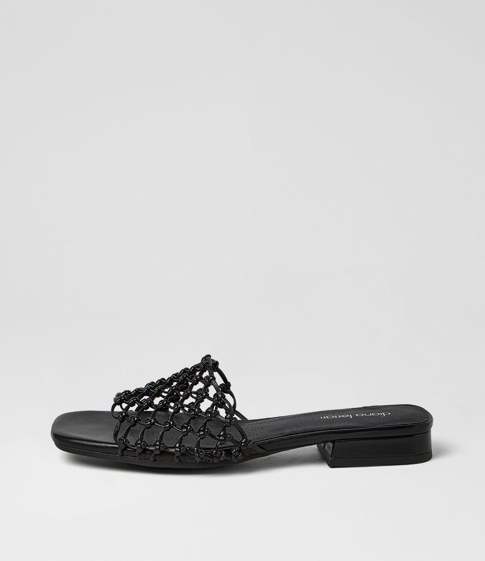 Nassa Black Leather Sandals