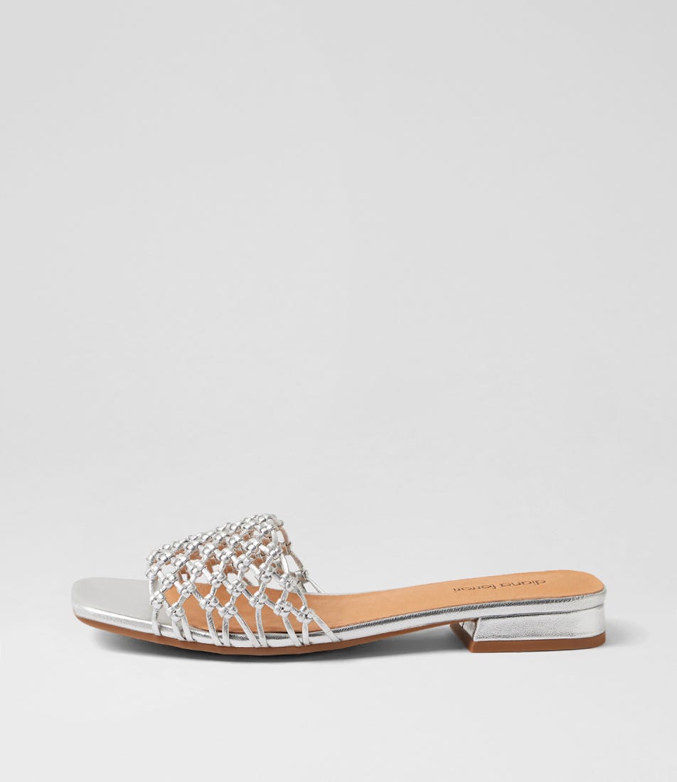 Nassa Silver Leather Sandals