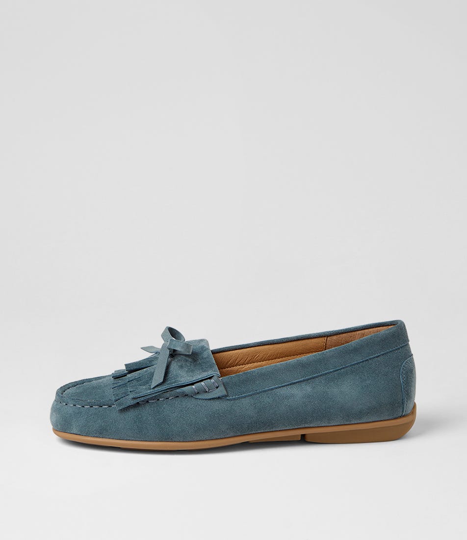 Rilem Blue Denim Suede Loafers