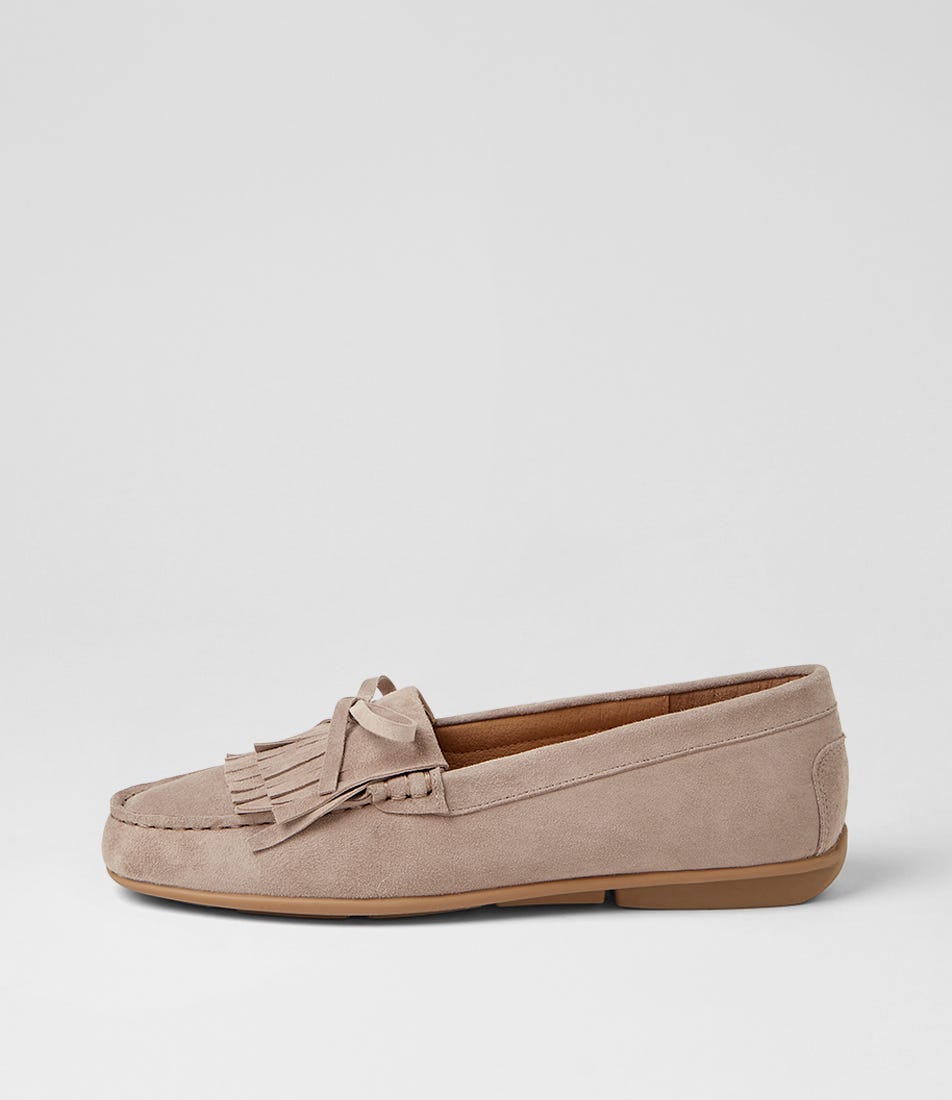 Rilem Light Taupe Suede Loafers