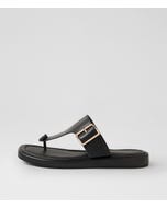 Remma Black Leather Sandals