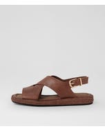 Realli Choc Leather Woven Sandals