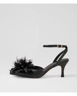 Tattel Black Leather Heels