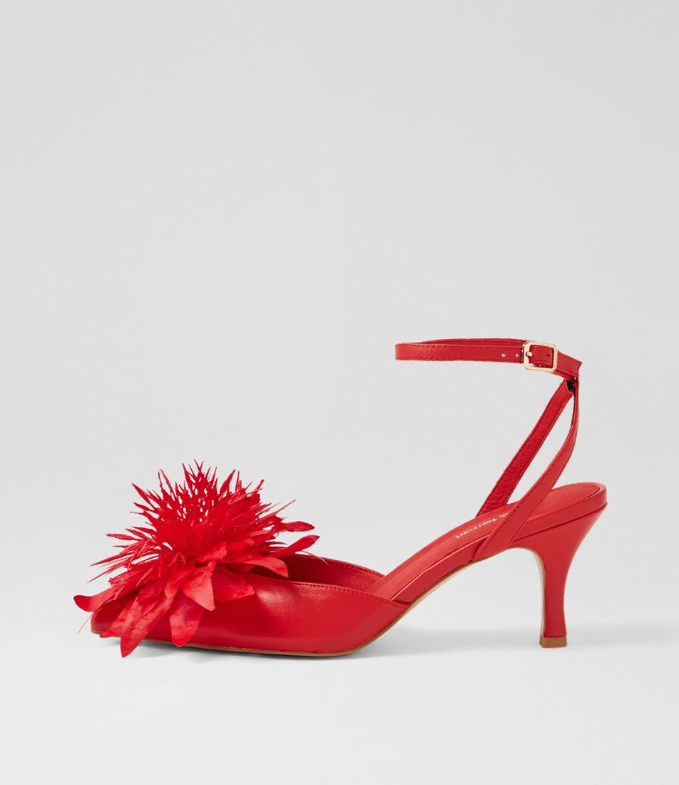 Tattel Red Leather Heels