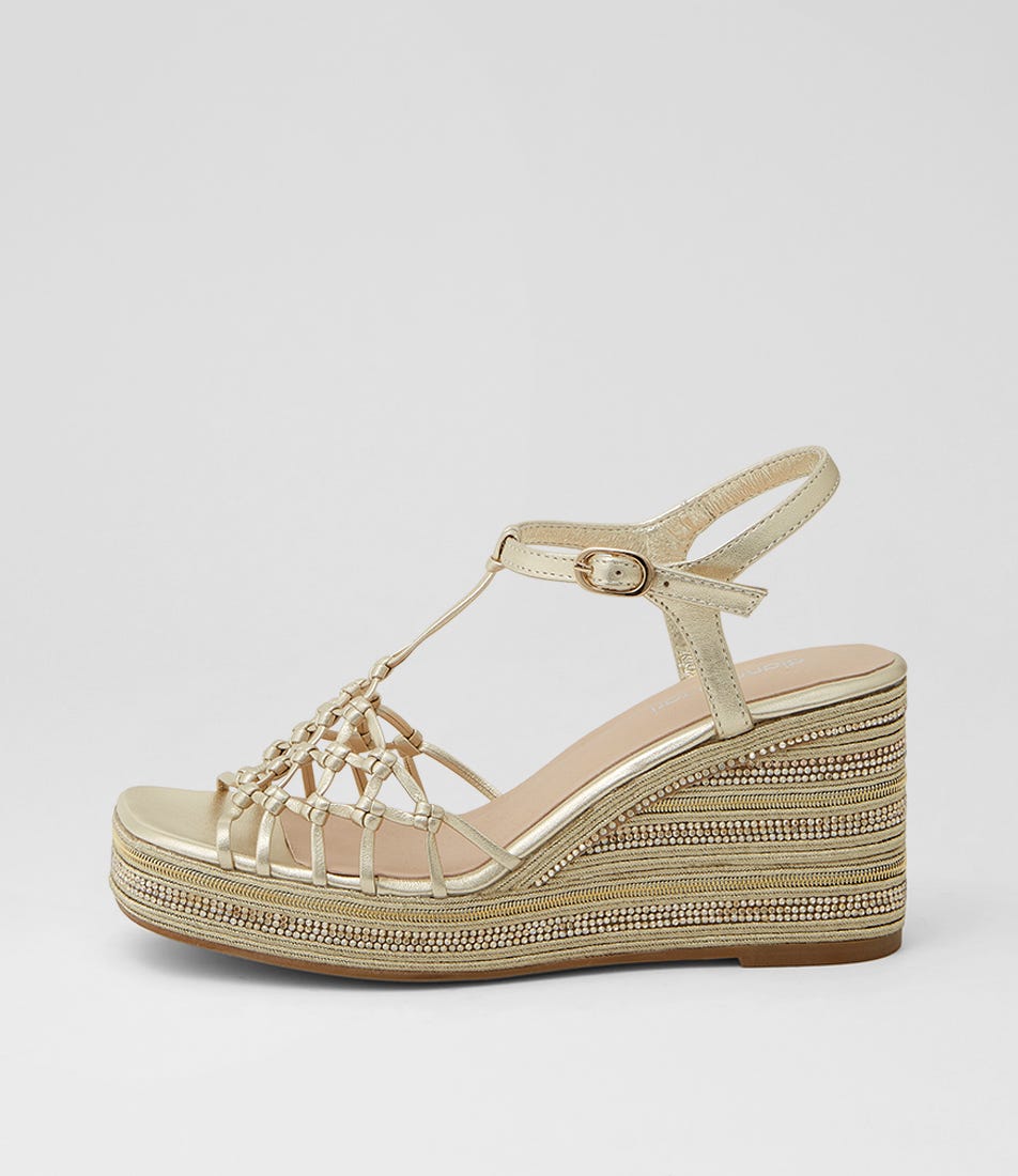 Urlas Gold Multi Rope Leather Sandals