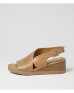 Vinka Cappuccino Leather Heeled Sandals