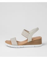 Vinno Stone Leather Elastic Sandals