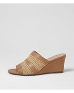 Issey Tan Natural Leather Wedges