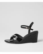Isenta Black Patent Leather Sandals