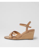 Isenta Nude Natural Patent Leather Sandals