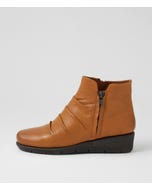 Maxie New Tan Leather Ankle Boots