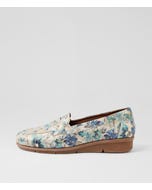 Punis Blue Mix Botanic Leather Loafers