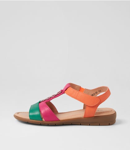 Ferraro2 Bright Multi Leather Sandals